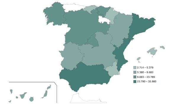 estadisticas herencias españa 2025